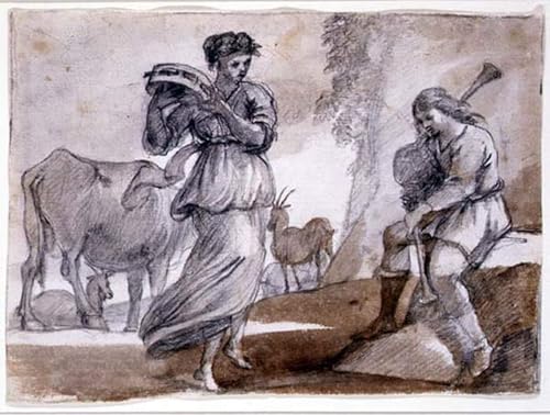 Affiche Graffiti Art Mural Danse rurale Claude Lorrain poster 60x90cm