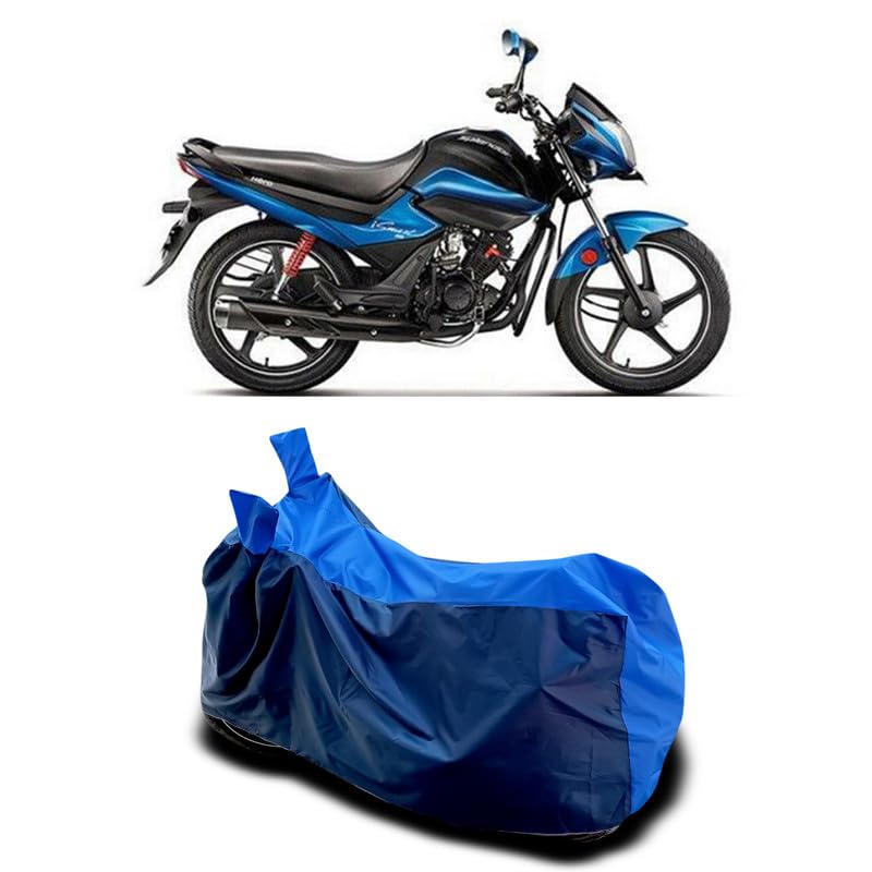 Image of DUFFEL-Two Wheeler Bike Body Cover Compatible for Hero Splendor Ismart 110 Heat Protectio /UV-Rays /Birds Dropping /DustProof /Waterproof All Variants [Nevay Blue]