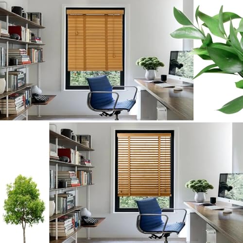 Persianas venecianas de madera sin cordones para un hogar seguro y elegante 5