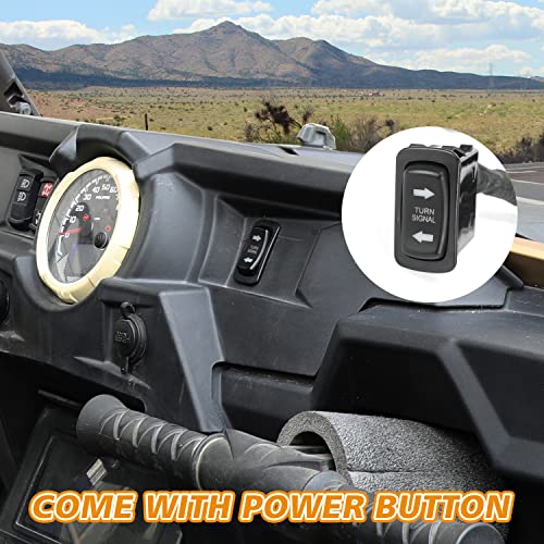 SUNPIE UTV Turn Signal Kit Universal UTV ATV Blinker Light with Rocker Switch for Polaris, Can-Am, Teryx, CFMOTO, Red Street Legal Turn Signals Lighting for Side-by-Side - Thumbnail 5