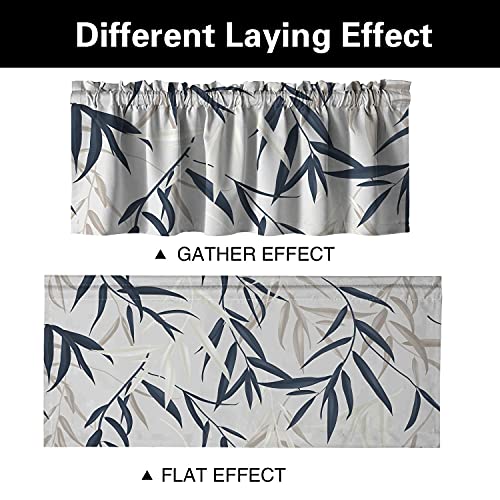 Vigesun Bamboo Print Kitchen Valances For Windows, Modern Art Valance For Living Room Bedroom Cafe Room Darkening Half Window Curtains For Home Decor (52X18 Inch, 1 Panel) #TOP5