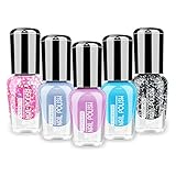 Abitzon Non-Toxic Nail Polish Set Eco-Friendly Easy Peel Off & Quick Dry Water Based Nail Polish (5 Bottles)