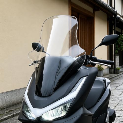 ホンダPCX JK05純正タイプロングウィンドシールド Amazon | (2025年式)PCX125/PCX160 jk05 kf47 ウインドシールド