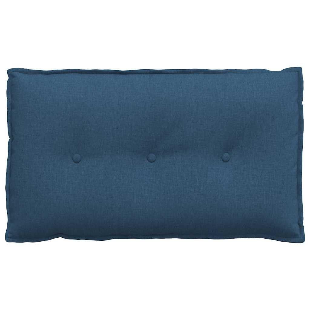 Poduszka pod plecy niebieska 80 x 19 x 50 cm tkanina poduszka wewnętrzna