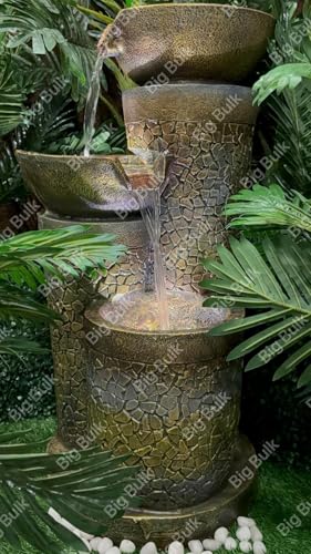 Image of 3 Tier Round Shaped Big Fountain for Living Room Home Decor Garden Decoration and Drawing Room /Indoor /Outdoor /for Home Decor (43 x 43 x 83 cm)