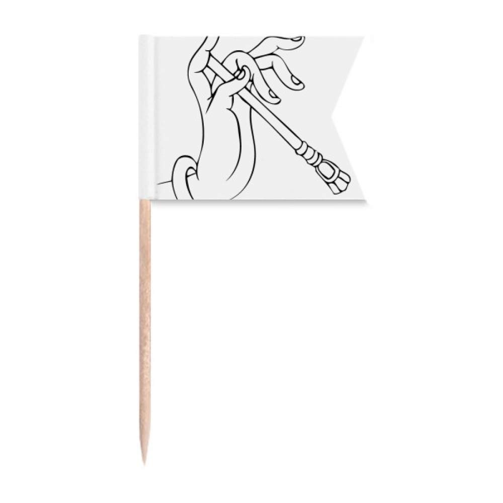 Drapeaux cure-dents ligne dessin pique gâteau buffet apéritif marquage fromage