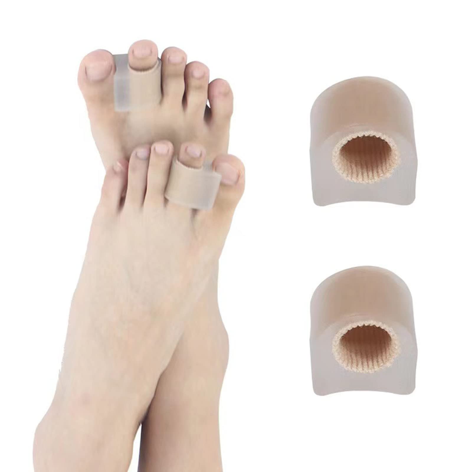 2Pcs medium Toe Spacers Separator, Gel Toe Spacers Bunion Corrector ，Breathable Fabric Bunion Corrector, Gel Bunion Corrector for Overlapping Toe and Bunion Pain Relief