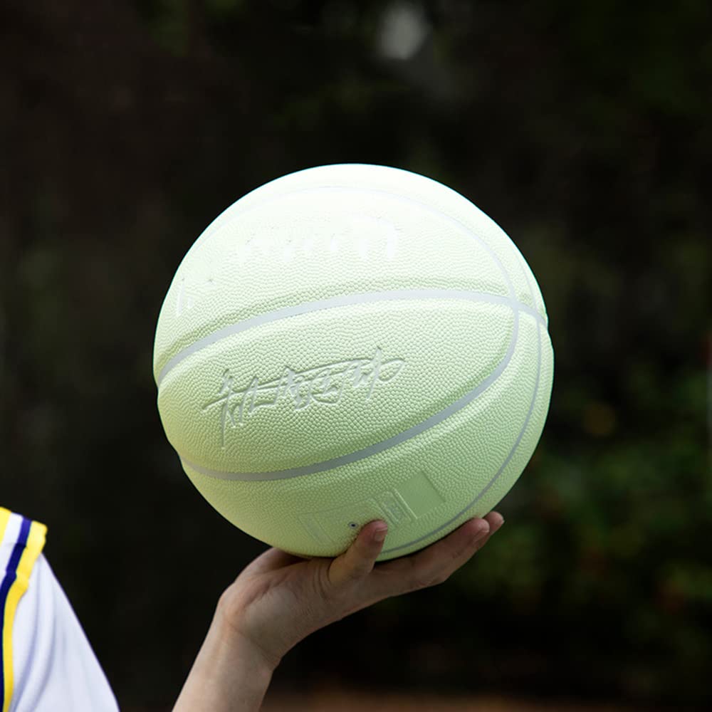 Sporting Goods - Pelota de baloncesto reflectante brillante para adultos, baloncesto profesional al aire libre e interior, tamaño oficial 7, baloncesto que brilla en la oscuridad para interiores, exteriores, juego de baloncesto nocturno