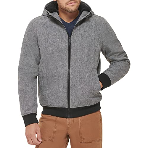 Image of DOCKERS Men's Softshell Sherpa Lined Bomber Jacket (Standard and Big & Tall)