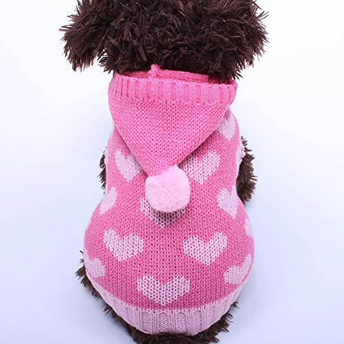 Pull pour chien et chat rose XS - Manteau chaud UKKO