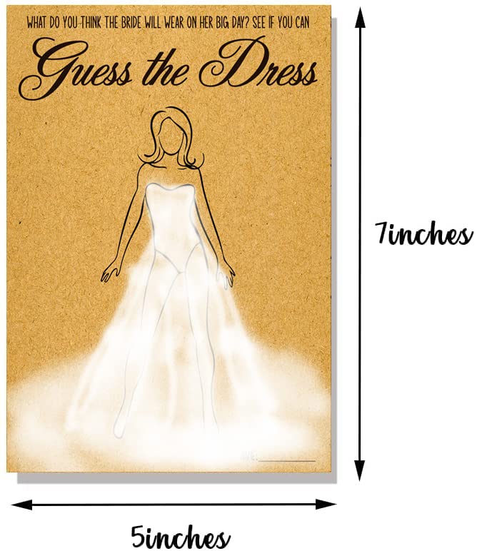 Guess The Dress Bridal Shower Games, Unique Bridal Shower Game , Wedding  Party Shower Game, DIY Modern Minimalist Bridal Game for 30 Guests: Buy  Online at Best Price in UAE - Amazon.ae