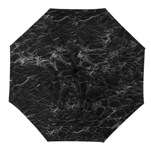 Parapluie pliable en marbre noir pour éviter de se mouiller sous l'orage
