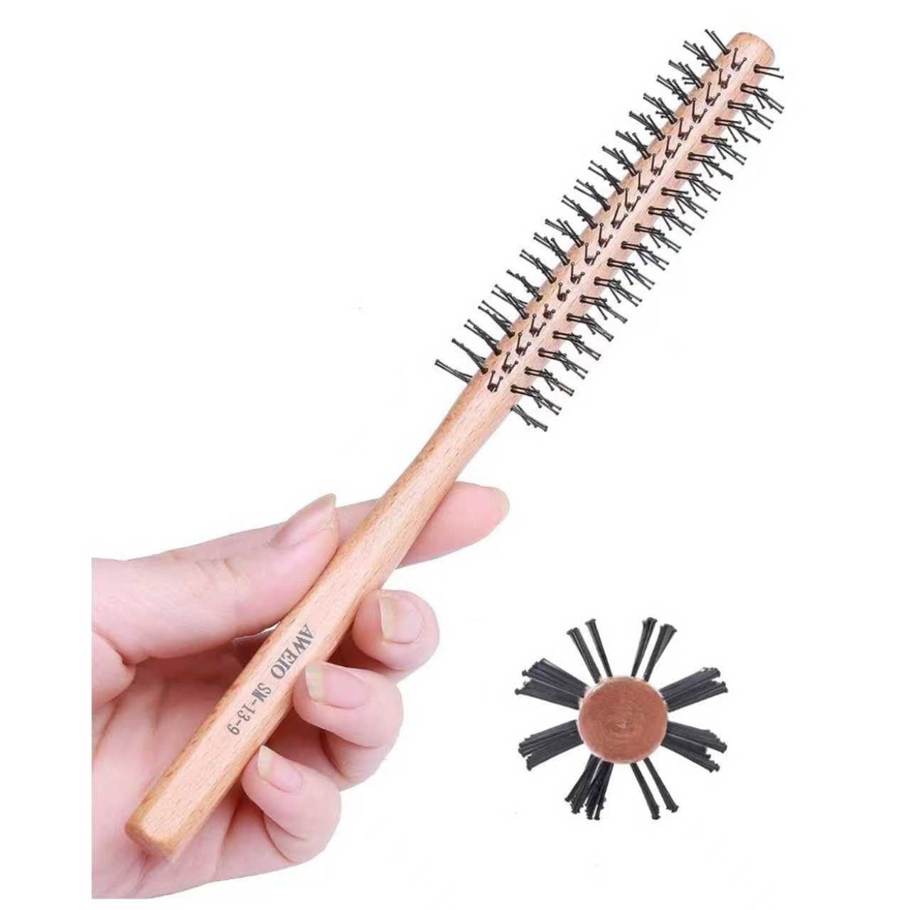 Roll Brush, 1.0 inches (2.5 cm), For Cat Hair, Curly Hair, Beard, Compact Size, Short Hair Styling, Unisex