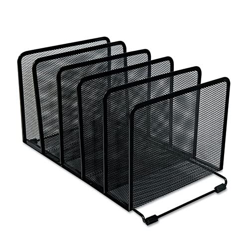 Universal Unv20001 Deluxe Mesh 5-Section Letter - Legal Size Capacity 14.63 In. X 8.13 In. X 7.5 In. Stacking Sorter - Black #TOP4