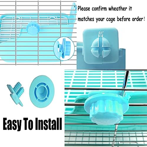 Rabbit Litter Box For Cage Bunny Corner Litter Bedding Box Small Animal Litter Pan Hanging Pet Bowls Cage Potty Trainer Pet Toilet For Rabbit Bunny Guinea Pigs Chinchilla Ferret Small Animals(Blue)
