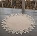 LINENS ART AND THINGS Lace Doily Neutral Earth Tones Table Topper Placemat Beige Brown (23 inch Round)