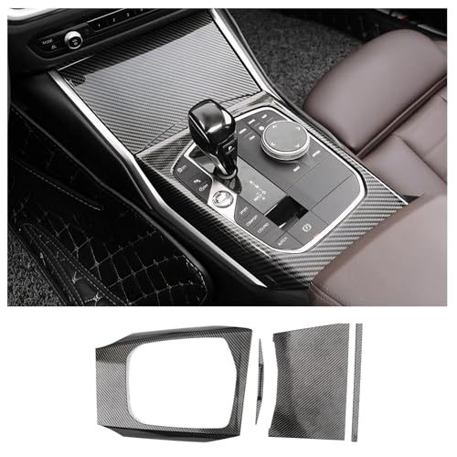 Tyoiroq Center Console Gear Shift Panel Cover Trim Compatible with BMW 3 Series G20 G21 320i 325i 330i,4 Series G22 G23 G26 420i 425i 430i 440i (2020-2026),Carbon Fiber Pattern Interior Accessories by Tyoiroq - Used condition - US$25.52