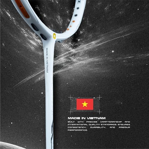 Image of Apacs Z-Ziggler Next Gen (Unstrung) | 38lbs max Tension | Ultra Slim Shaft | 100% Japanese Graphite | (4U) Head Heavy Balance | Aerodox Frame | Made in Vietnam Badminton Racket with Cover (White)