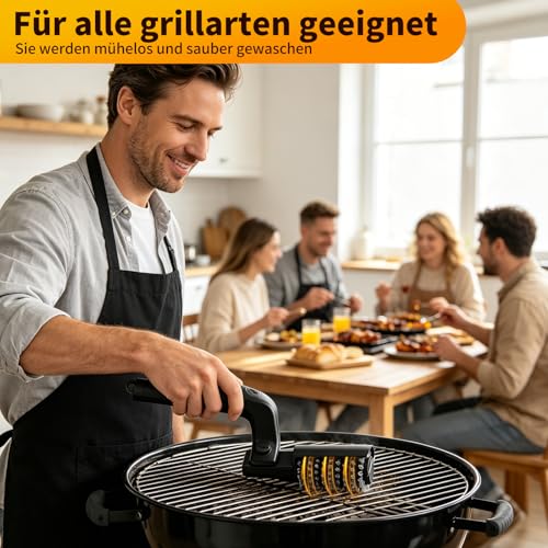 Elektrische Grillbürste, Elektrischer Grillreiniger mit Verstellbarem Winkel Reinigungsbürste 3 Geschwindigkeiten Akku Grillreinigungsbürste 90 Min Laufzeit Geschenk für Männer Väter Grills Grillroste