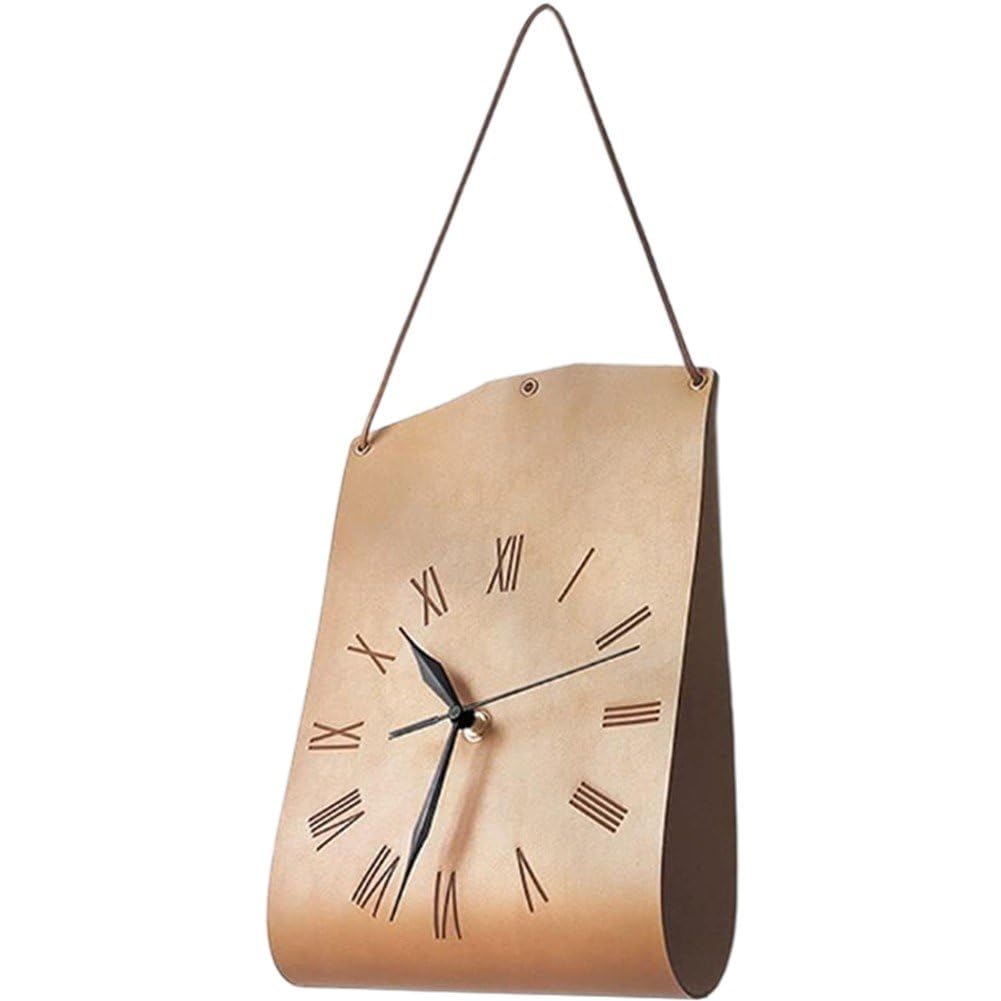 Horloge Suspendue Silencieuse en Cuir - Fini le Tic-Tac au Bureau