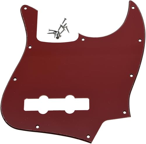 Miniatura 27 de KAISH 4 String J Bass Style Pickguard Bass Pick Guard Scratch Plate para USA/México Jazz J Bass Negro/Blanco Grid