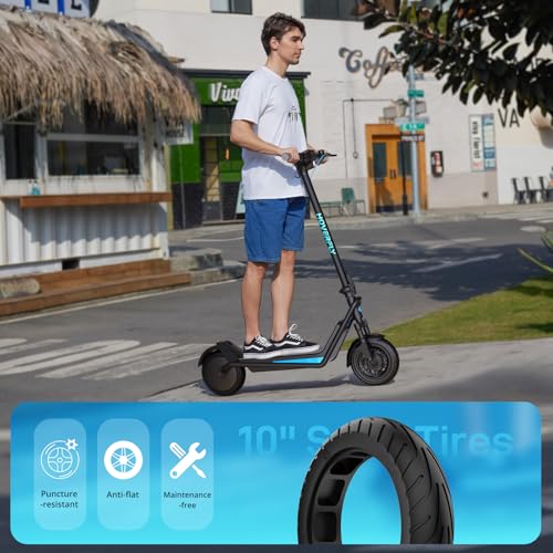 Image of Hoverfly X3 /X5 Electric Scooter for Adults, 18 /25 Mile Range, 20Mph Top Speed, 500W Motor, 10'' Solid Tire, with Double Suppression Electric Code Lock Walk Assist Mode, Foldable Commuting E Scooter