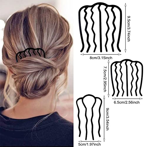 Lapohi 6 Piece U Shape Hair Combs Hair Fork For Women Accessories, Hair Side Combs For Updo Bun, French Style Hair Sticks Forks For Vintage Hairstyle French Twist Hair Tool #TOP2