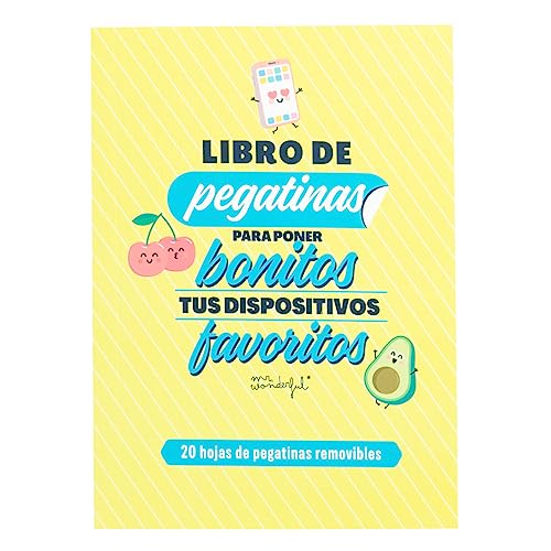 Mr.Wonderful Libro de pegatinas para poner bonitos tus dispositivos favoritos