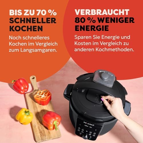 Bild 6 - Instant Pot Plus 9-in-1-Multikocher 5,7 l – Gebürsteter Edelstahl, Schnellkochtopf, Schongarer, Reiskocher, Sauteuse, Joghurtbereiter, Speisenwärmer, Dampfgarer, Vakuumgarer, Sterilisator
