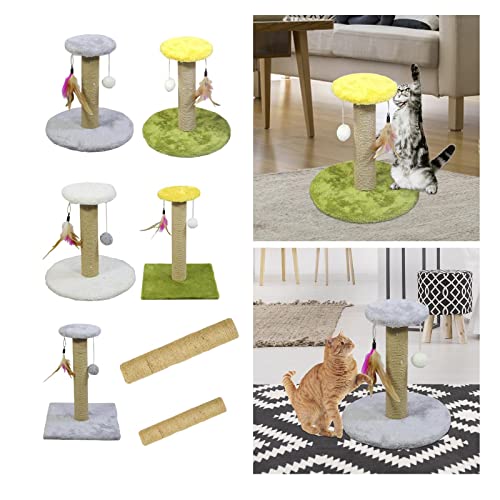 Jouet interactif pour chat avec poteau de griffage vertical coloris gris - 7