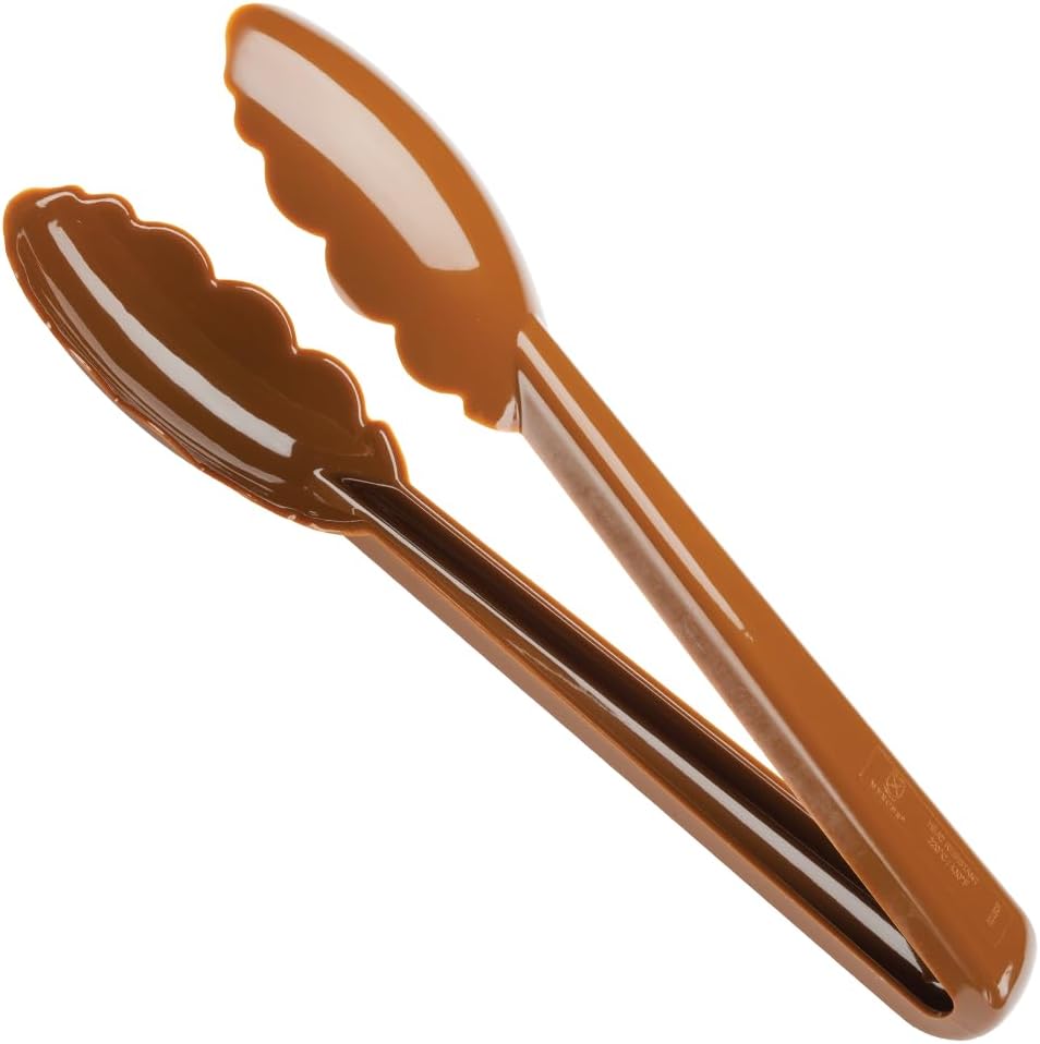 Mercer Culinary Hell's Tools Hi-Heat Utility Tongs, 9.5 Inch, Brown