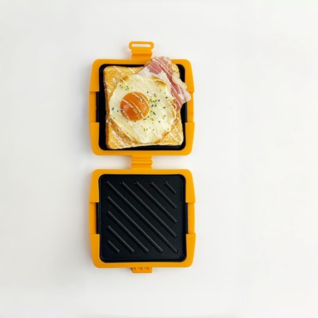 Sandwichera para Microondas con Placas Extraíbles - Prensa Antiadherente Tostadora, Apto para Lavavajillas y Horno - Hace Tostiarepas Venezolanas