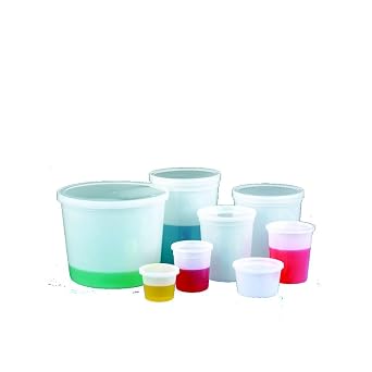 Globe Scientific 271086W Multi-Purpose Container, Economy Style, Separate Snap Lid, Capacity Case of 25
