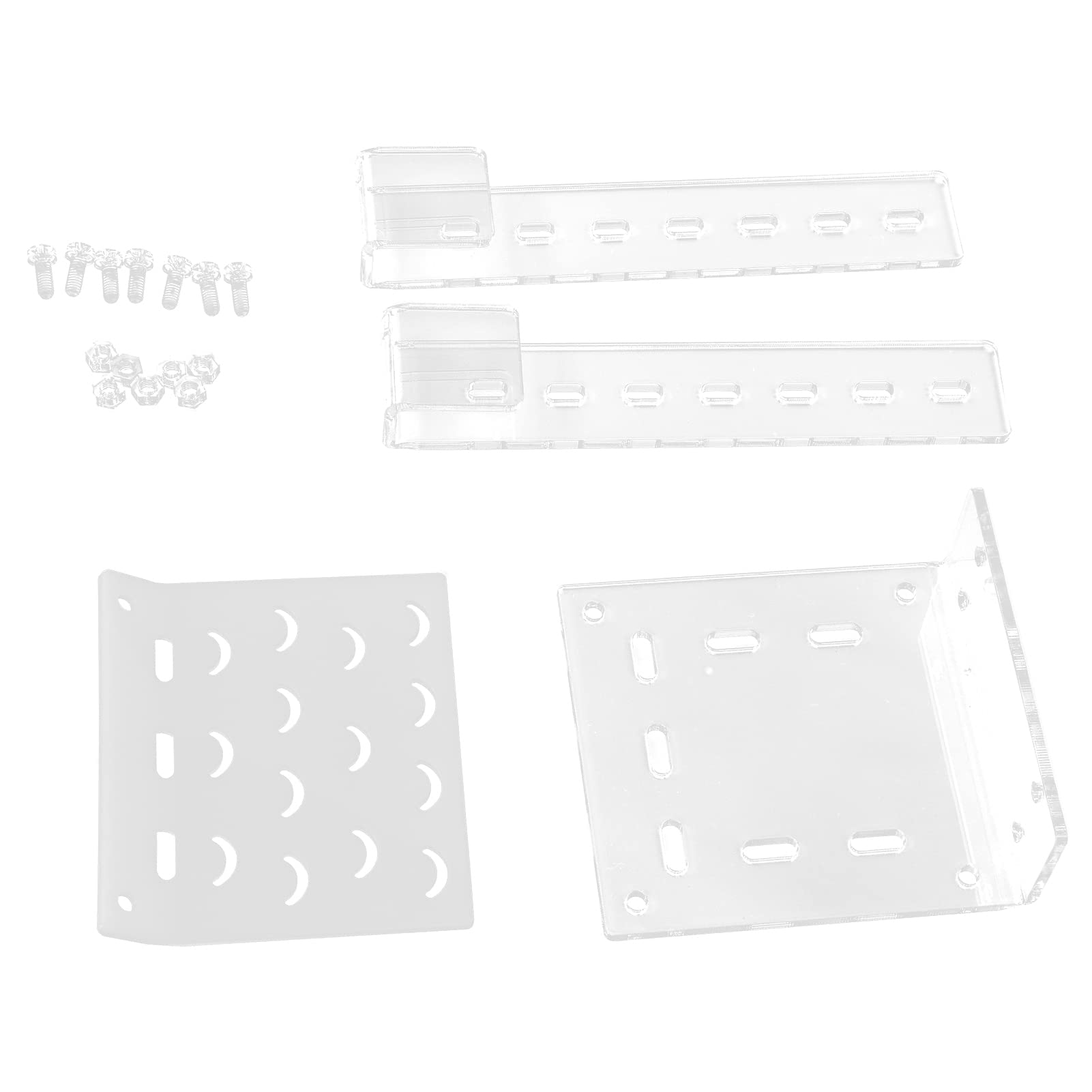 FSAKLPXOV Large Transparent Acrylic Turtle Basking Platform, Reptile Resting Terrace with Adjustable Hooks for Aquarium Fish Tank, Includes Climbing Ramp and Mounting Hardware (TA)