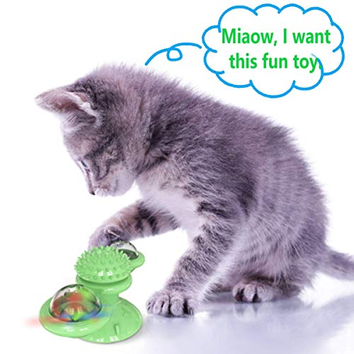 Brinquedo de gato Vigorstar Windmill, brinquedo interativo para animais de estimação giratório, brin