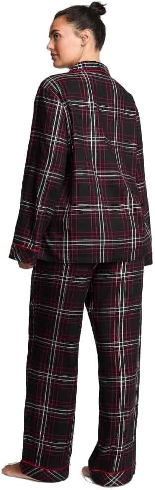 Victoria's Secret Flannel Pajama Set, Long Sleeve Button Down Shirt & Pants, Sleepwear for Women (XS-XXL) - Image 2
