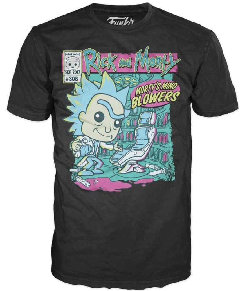 Funko Pop! Tees: Rick & Morty and Morty - Medium - Rick & Morty - T-Shirt - Clothes - Gift Idea - Short Sleeve Top for Adults Unisex Men and Women - Official Merchandise - Comic Books Fans