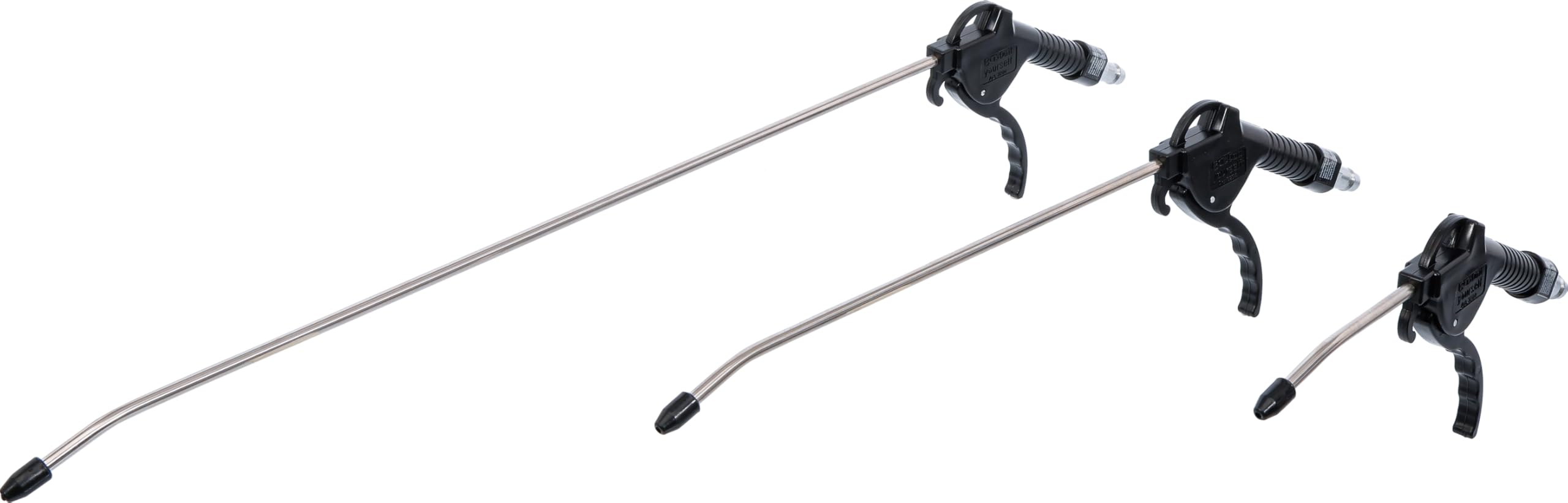 BGS DIY 3294, Druckluft, Ausblaspistolen-Satz, 3 Teilig, 110, 300, 500 Mm
