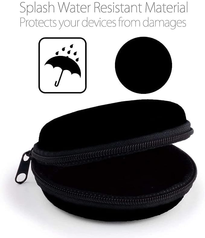 Grace Earphone Headphone Carrying Case Pouch Cover for Earphones | Compact Storage for Earphones, Headsets, Pen Drives, SD Cards, Charging Cables | Black (Pack of 1) 7 51RoeBW3gTL