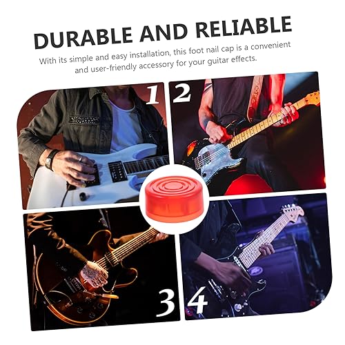 FAVOMOTO Footswitch Cap for Guitar Pedal 10pcs Red Plastic Guitar Effects Footswitch Toers