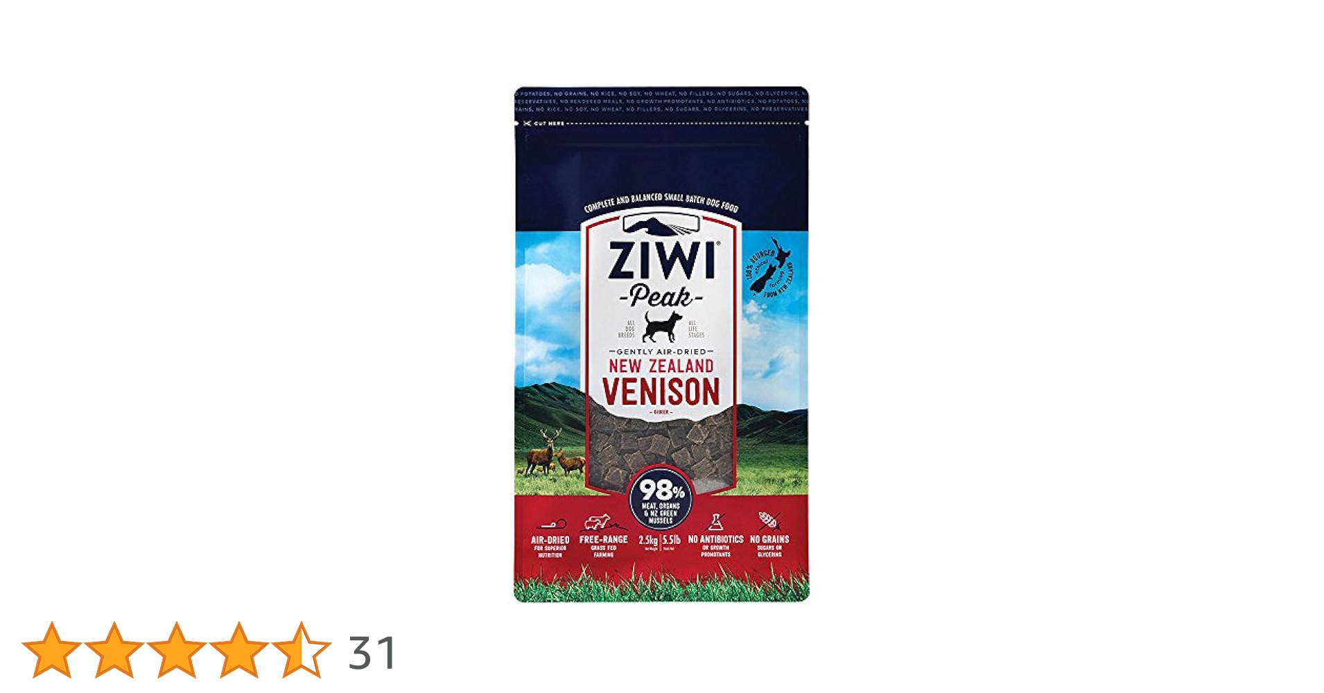 ZIWI Peak ジゥイピーク　ベニソン　1Kg 新品未開封 ZiwiPeak】ジウィピーク エアドライ・ドッグフード ベニソン 1kg
