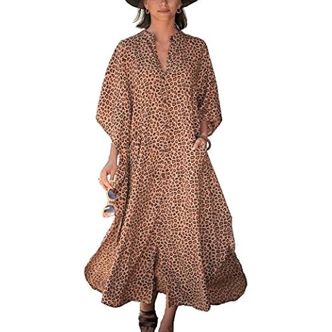 YouKD Women's Summer Cardigan Maxi Bohemian Dress Beach Coverup Robe Long Kimono One Size Cover