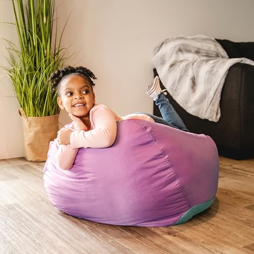 image for Big Joe Classic Bean Bag Chair, Radiant Orchid Smartmax, Durable Polye