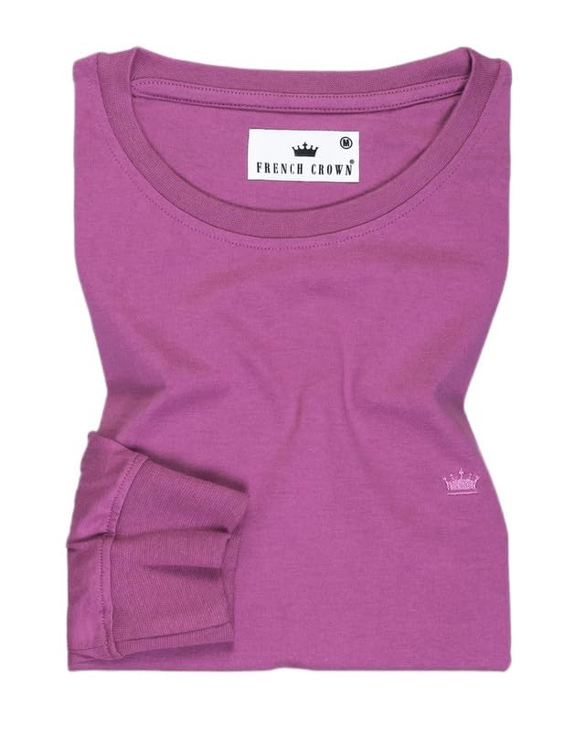 Men's Mauve Purple Super Soft Premium Cotton Full Sleeve Organic Cotton Brushed Sweatshirt-image-43