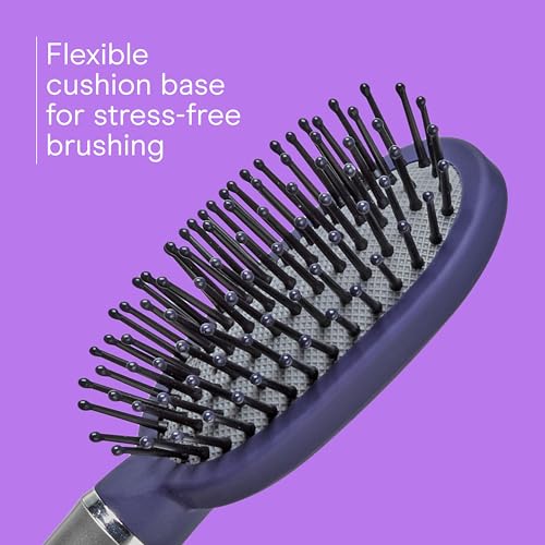 Conair Hair Brush, Totally Smooth Mini, Gentle Detangling, Blue - image 4