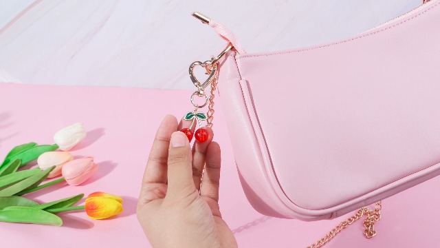 6 piezas bolso de hombro para mujer cuero pequeño con cadena miniatura 7