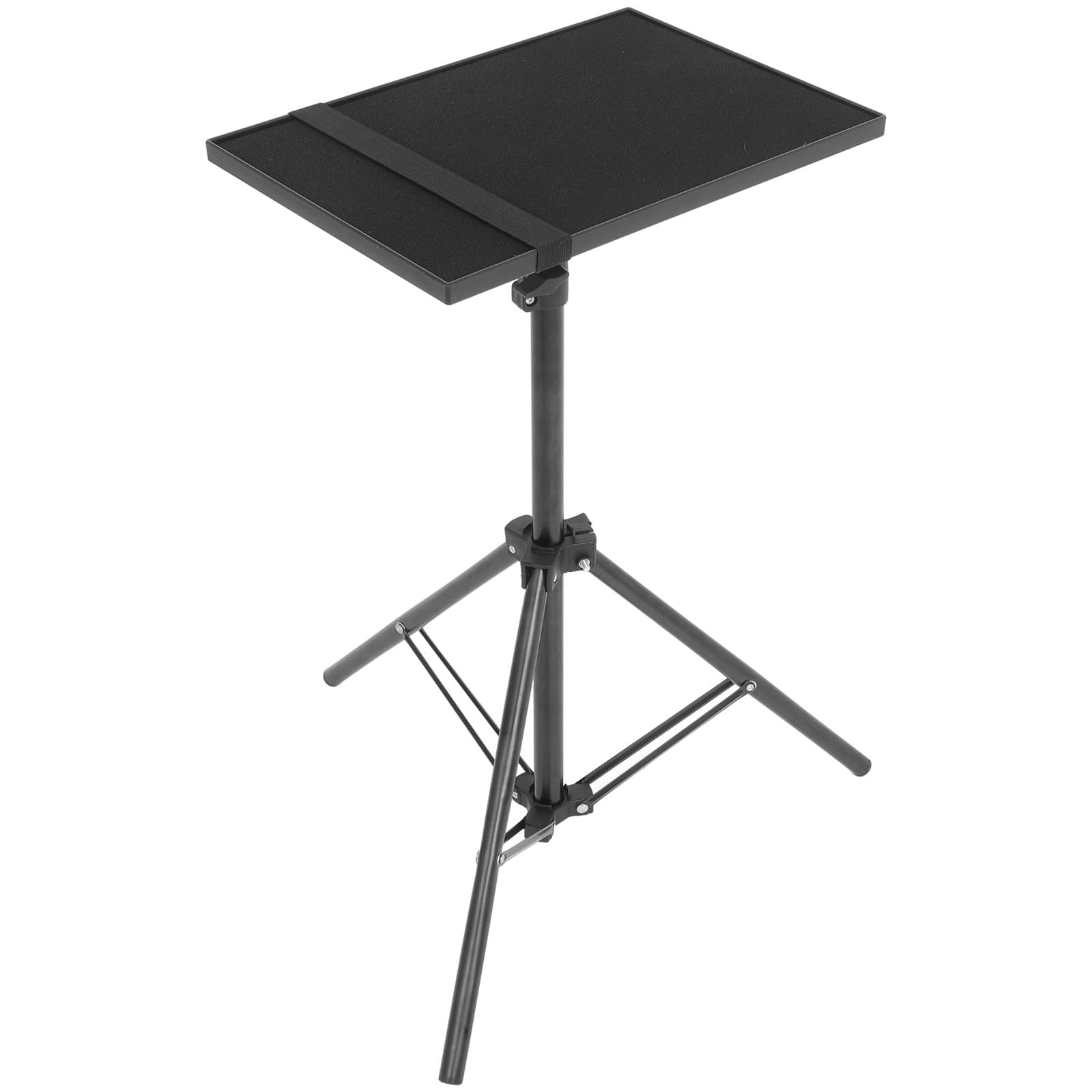 Trípode de Aleación de Aluminio Soporte Versátil y Ajustable Negro para Proyector Bandeja para Tabletas para Presentaciones y Actuaciones