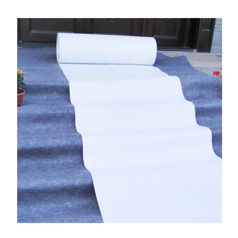 Corridore della Navata Nuziale Bianco Tappeto per Pista da Corridoio, Spessore 70 G/mq, Decorazione Essenziale per Feste di Natale per La Passerella degli Accessori del Corridoio della Chiesa (Colore