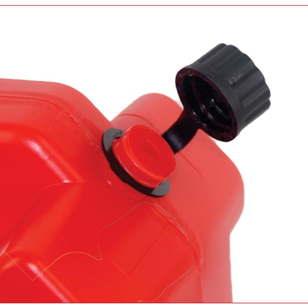 Bidón de gasolina para motocicleta, bidón de carreras HDPE, para equipo motocicleta, recipiente aceite plástico para UTV con soporte 1 galón , rojo