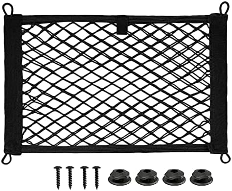 Kingsea Lot De 2 Grandes Poches En Filet Pour Ranger Des Filets élastiques 25 X 55 Cm - Avec 8 Vis De Fixation Pour Camions, Camping-cars, Bateaux